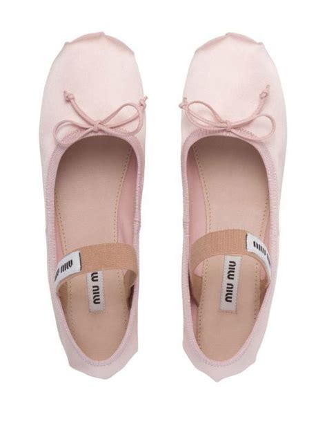 miu miu ballet flats ribbon|farfetch ballet flats.